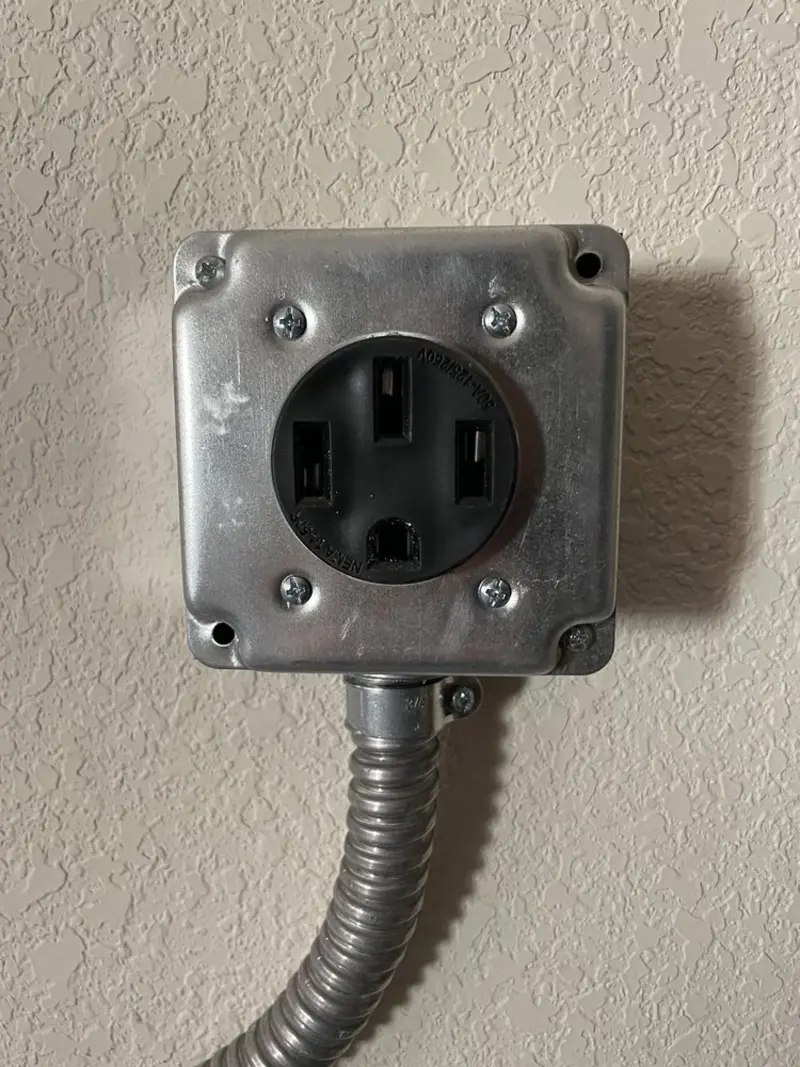 NEMA 14-50 outlet installed for Electrical Panel Upgrade in Mount Oliver